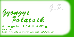 gyongyi polatsik business card